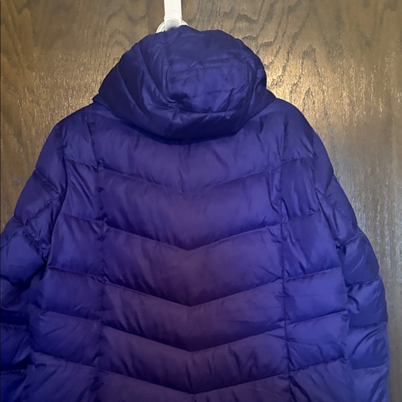 Women's Lands End Long Bluish/Purple Puffer Coat Size L - Picture 7 of 8